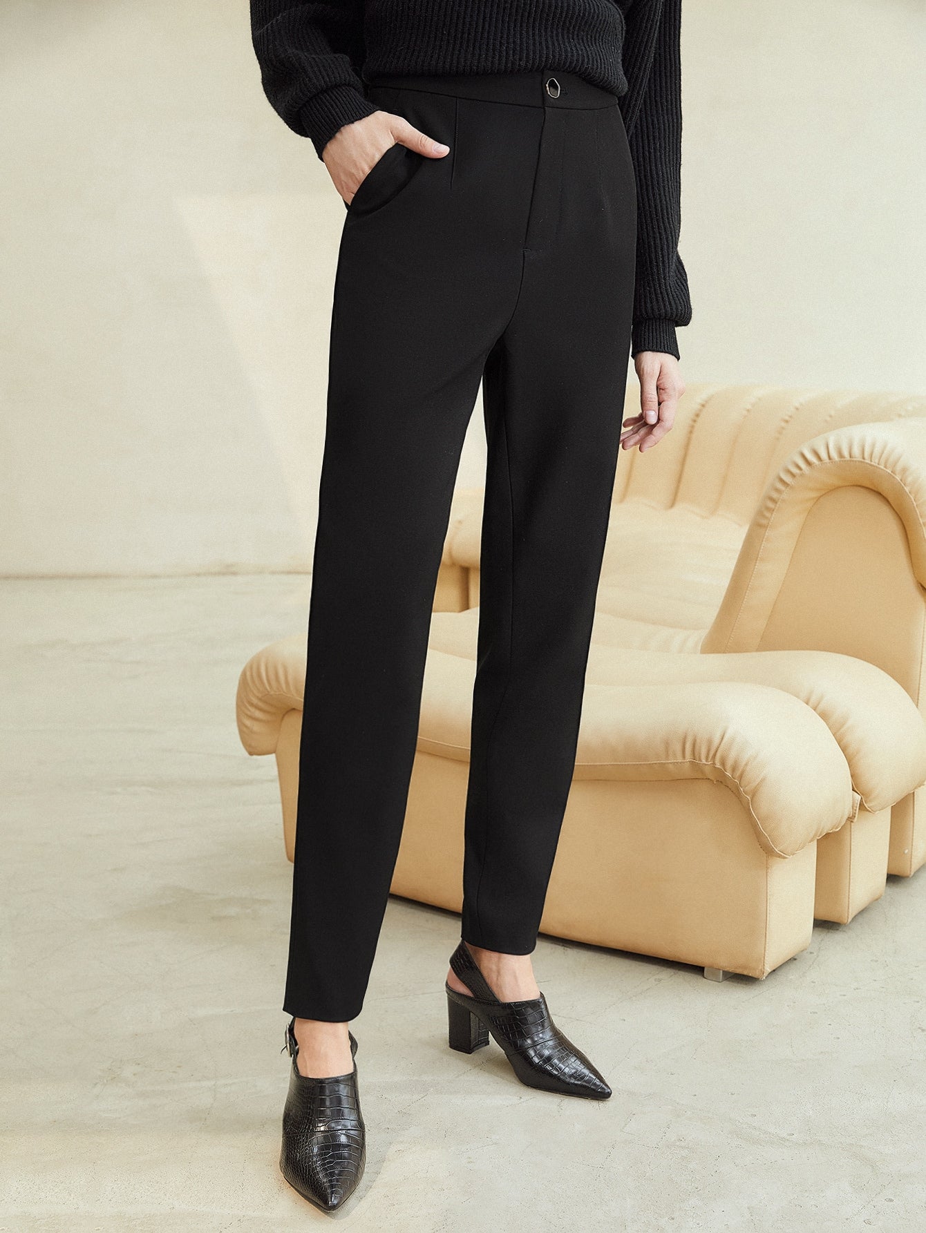 Pantalon Élégant En Viscose