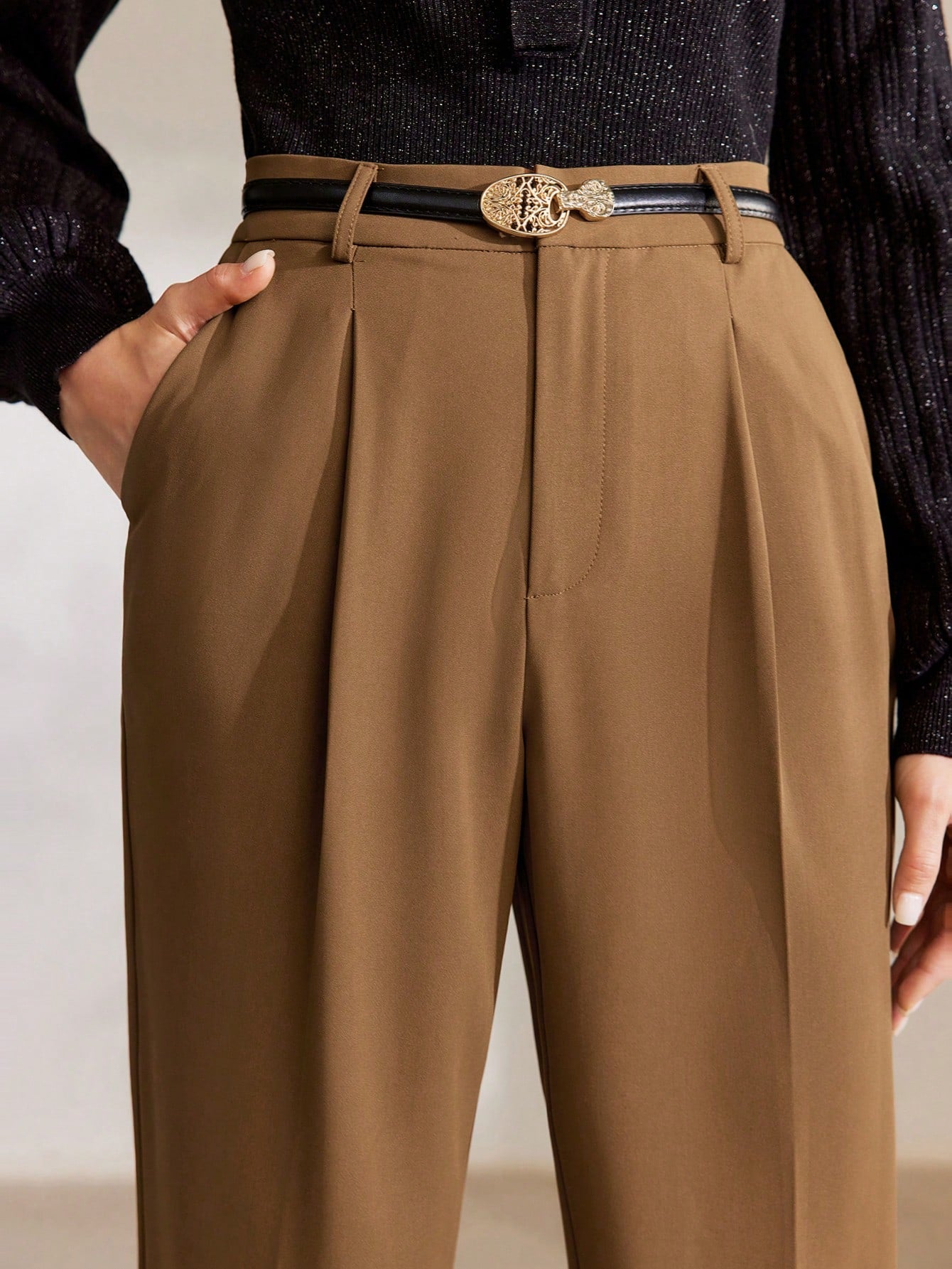 Pantalon Droit Avec Poches Latérales