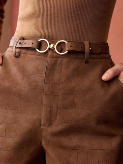 SHORTS DE BOLSO INCLINADO COM TEXTURA